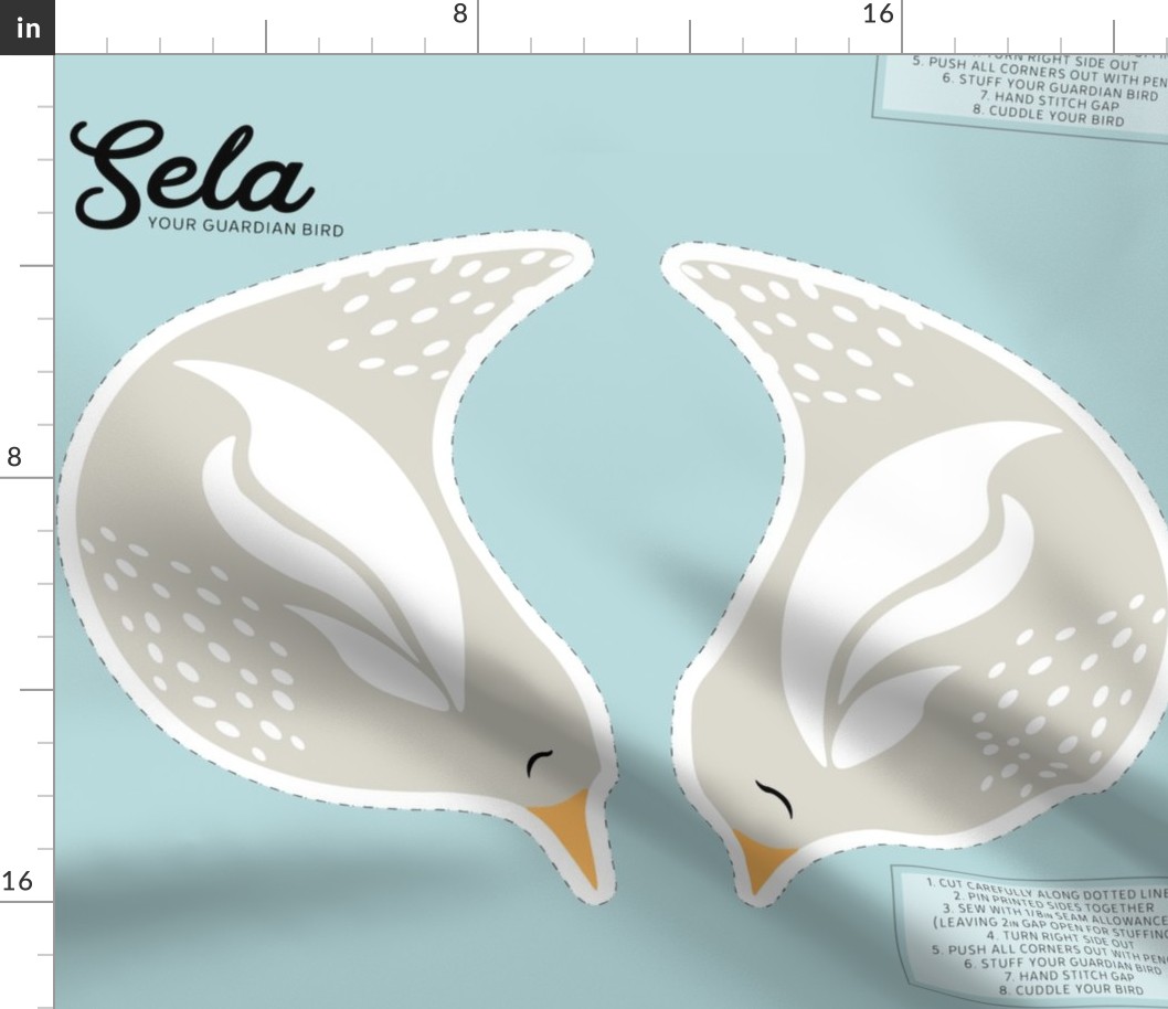 Sela Bird Cut and Sew Comfort Pillow