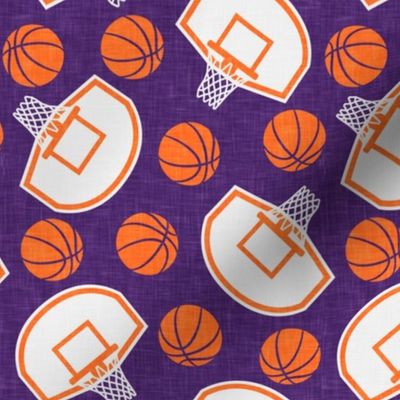 basketball hoops and balls - purple and orange - LAD20