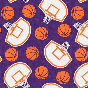 basketball hoops and balls - purple and orange - LAD20