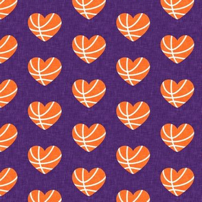 basketball hearts - purple  - LAD20