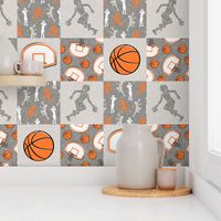 women's/girl's basketball patchwork - wholecloth - grey - LAD20