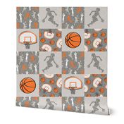 women's/girl's basketball patchwork - wholecloth - grey - LAD20