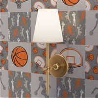 women's/girl's basketball patchwork - wholecloth - grey - LAD20