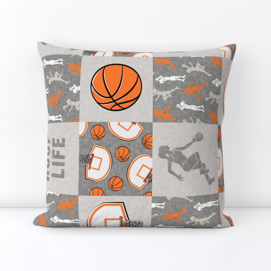 HOOP LIFE - women's/girl's basketball patchwork - wholecloth - grey (90) - LAD20