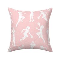 women's basketball players - girls basketball - pink - LAD20