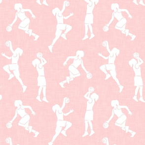women's basketball players - girls basketball - pink - LAD20