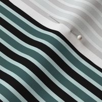 Pine and Mint  Stripes (#1) - Narrow Mint Ribbons with Black and Pine