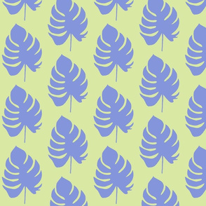 Wavy Leaves Light Green Periwinkle