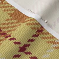 Thin Cross Line Plaid in Buttery Yellows