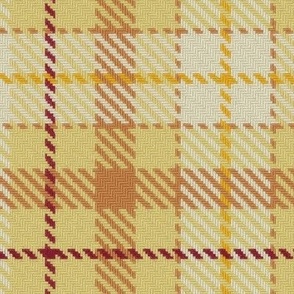 Thin Cross Line Plaid in Buttery Yellows