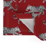 Leopard Parade Red with Black and white