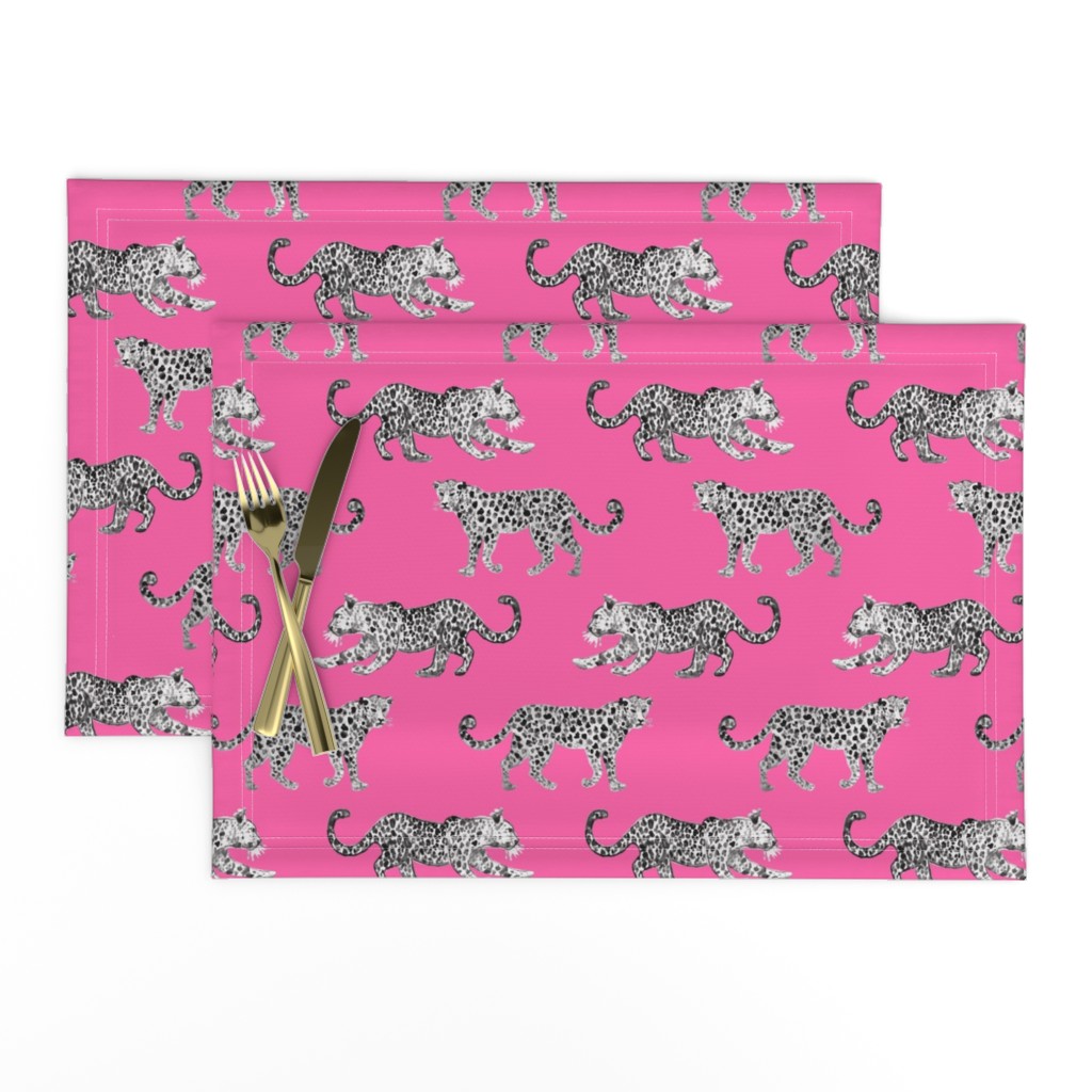 Leopard Parade Hot Pink with Black and white