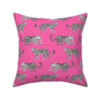 Leopard Parade Hot Pink with Black and white