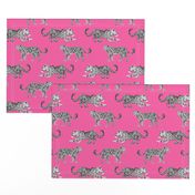 Leopard Parade Hot Pink with Black and white