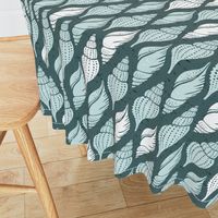 Beachcomber - Summer Nautical Pine Mint Large Scale 