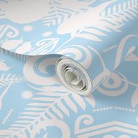 kiwi damask in baby blue