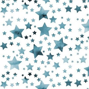 Stars - watercolour indigo
