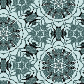 foliage rotation  - pine green and mint mandala 2