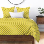 One Inch Ultimate Gray Polka Dots on Illuminating Yellow