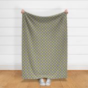 One Inch Illuminating Yellow Polka Dots on Ultimate Gray