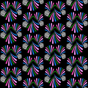 Fan Flare Fireworks! #3 Pink & Blue on Black, medium