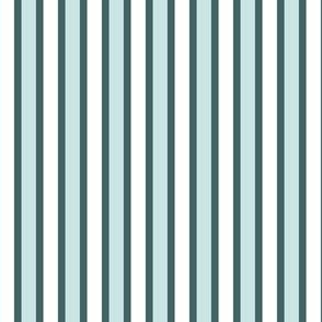 Pine and Mint  Stripes (#4) - Narrow Pine Ribbons with Mint and White