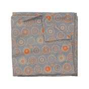 Bicycle Love - grey & orange