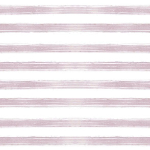 1” Watercolor Stripe - mauve and white