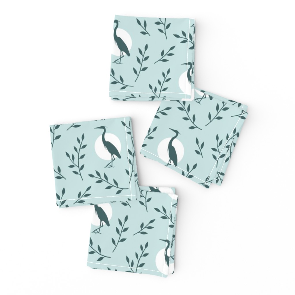 Heron with branches pattern - pine_mint design challenge