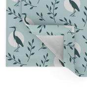 Heron with branches pattern - pine_mint design challenge