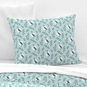 Heron with branches pattern - pine_mint design challenge