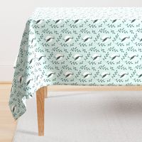 Heron with branches pattern - pine_mint design challenge