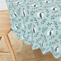 Heron with branches pattern - pine_mint design challenge