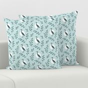 Heron with branches pattern - pine_mint design challenge