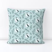 Heron with branches pattern - pine_mint design challenge