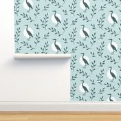 Heron with branches pattern - pine_mint design challenge