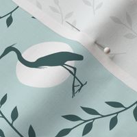 Heron with branches pattern - pine_mint design challenge