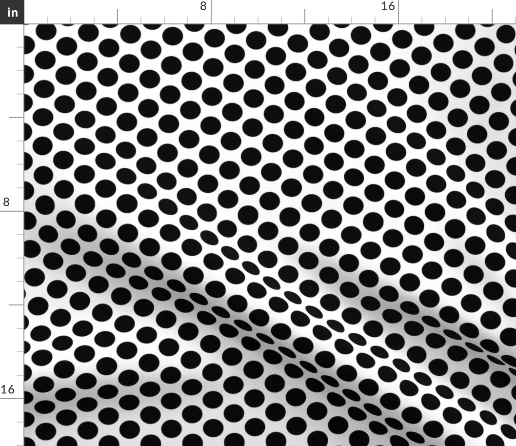 Pop Art Halftone Polka Dot in Black and White