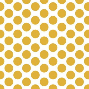 Pop Art Halftone Polka Dot in Mustard Yellow