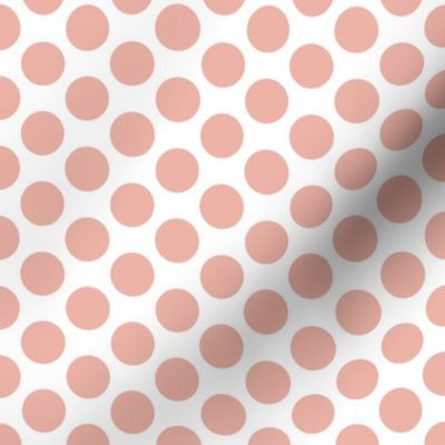 Pop Art Halftone Polka Dot in Coral Pink