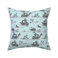 A Pirates Toile Blue - Small 