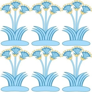 Minoan Lilies aqua 1