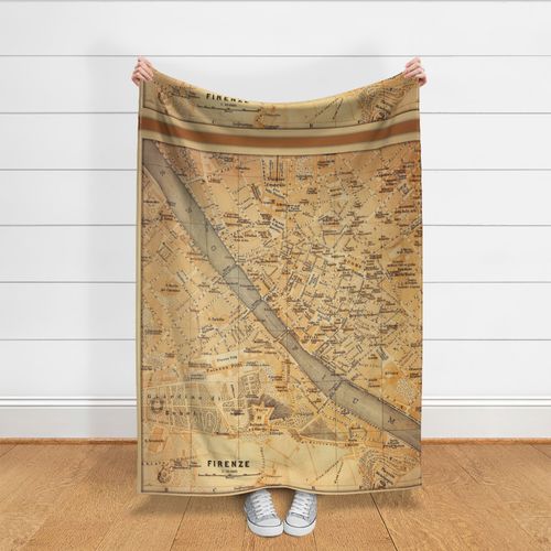 Florence antique map, XL (2 yards)