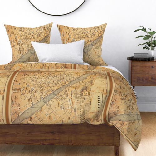 Florence antique map, large (yard)