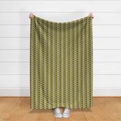 Sea Shell Waves in mustard yellow green and black