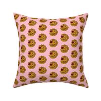 potato wedges fabric - potato, potatoes, food, junk food, fries -pink