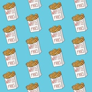 waffle fries - waffle cut fries, potato fries, french fries, potato, potatoes, - blue