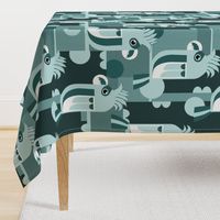 Geometric Parrots in Mint