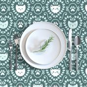 I Heart Cats in Pine & Mint