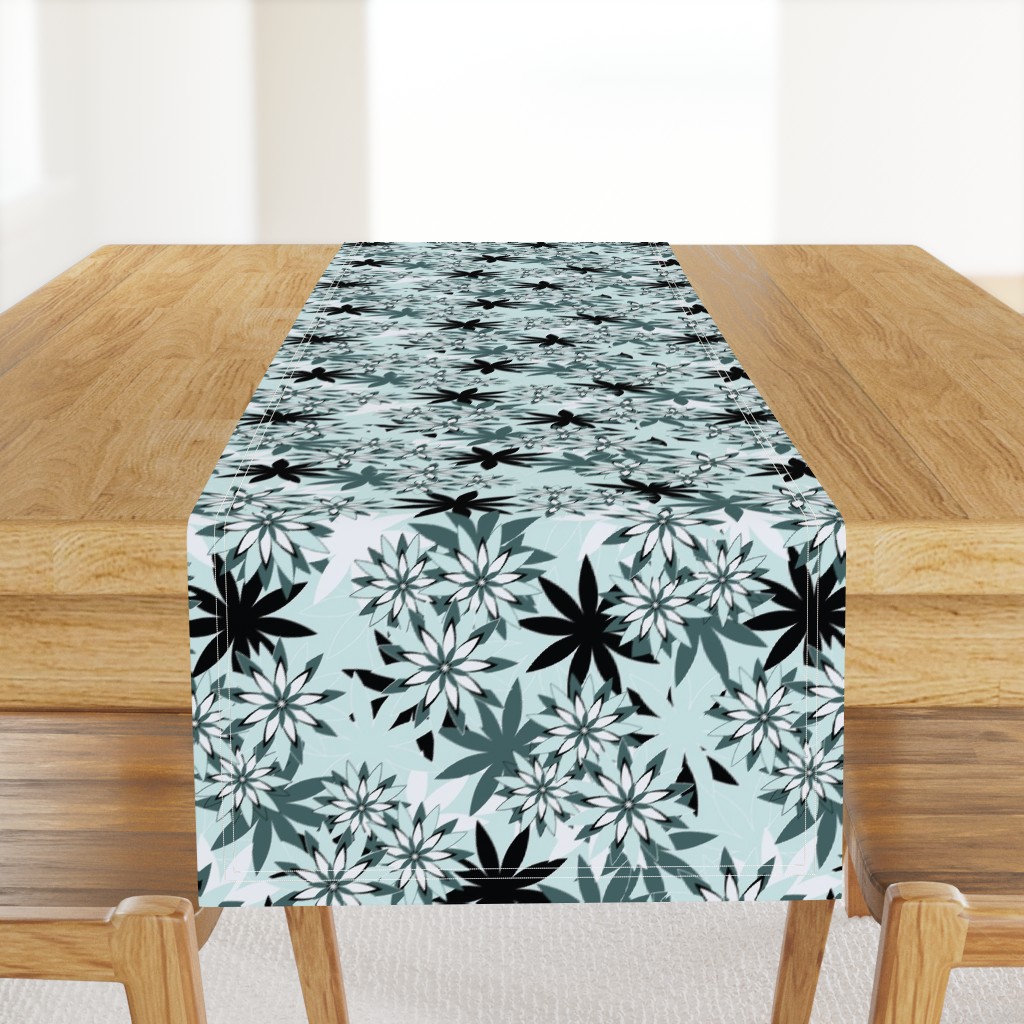 Spoonflower Pine and mint throwpillow Flowers Tropicana